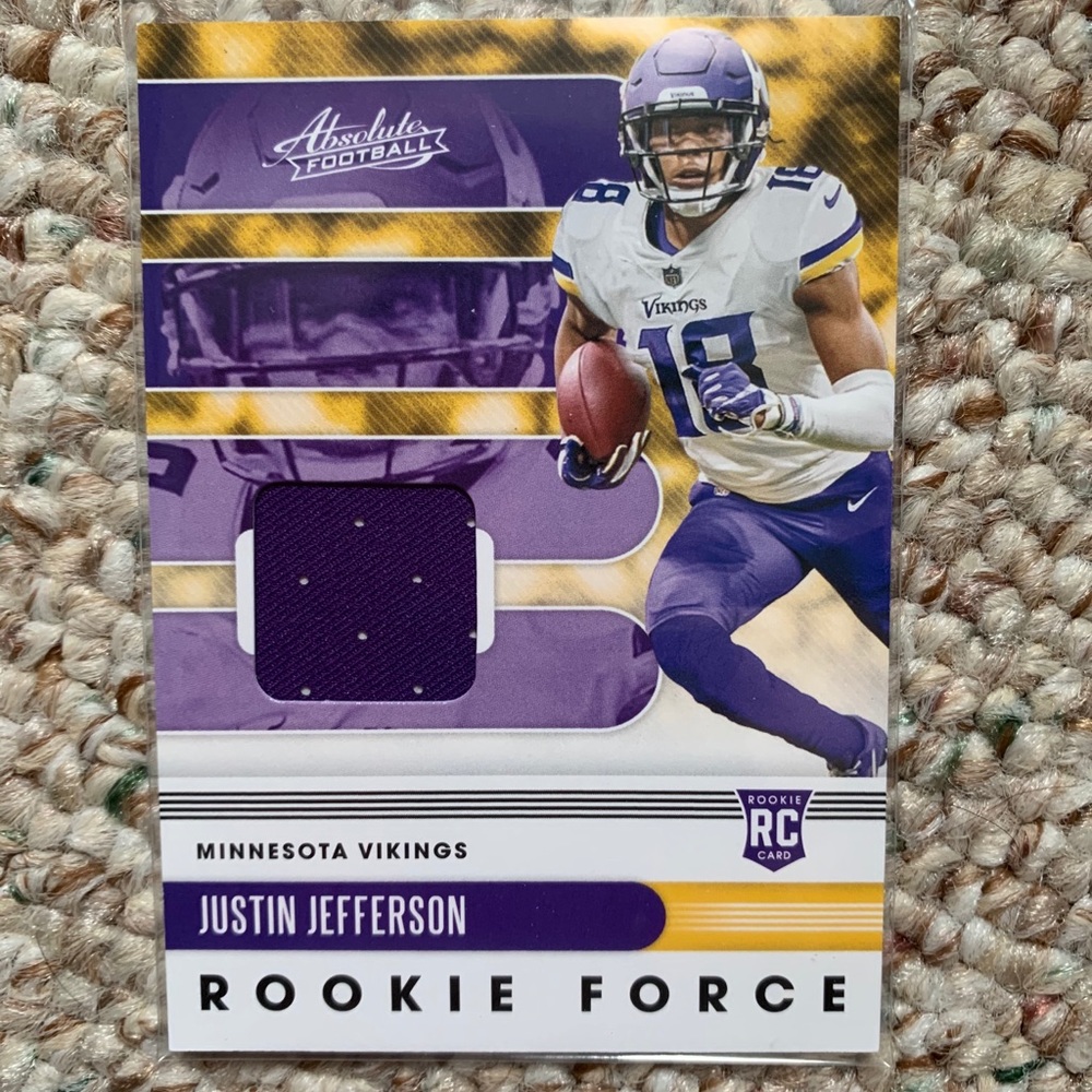 Justin Jefferson Vikings NFL Patch Rookie Card